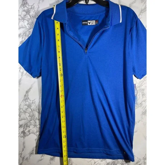 Company 81 Mens Polo Shirt Medium Blue air soft fabric - Picture 4 of 11
